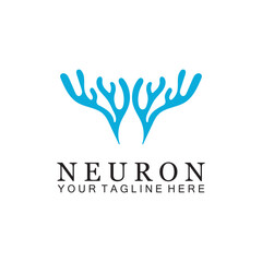 Fototapeta premium neuron logo vector icon vector illustration template design