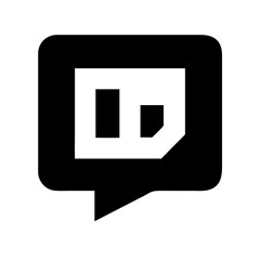 twitch  vector flat icon