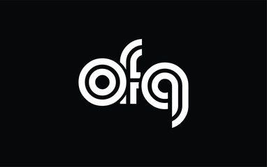 OFQ Creative Unique Modern Letter Logo Design. Stylized logo featuring a unique letter design, presenting abstract minimalist aesthetics and modern appeal.