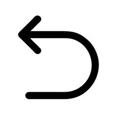 undo alt  vector flat icon