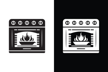 Stove icon vector on White Background ,Vector Art Illustration on white background.