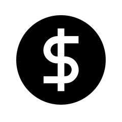usd circle glyph  vector flat icon
