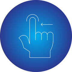 Drag Left single vector illustration icon