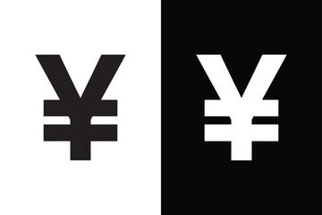 Yen icon vector on White Background ,Vector Art Illustration on white background.