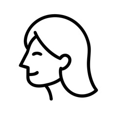 woman head  vector flat icon