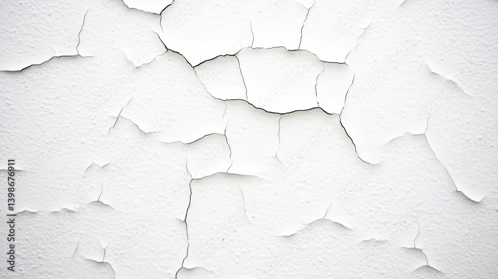 Aufkleber close-up view of a white plaster wall displaying rough, uneven patterns, perfect for use in architec