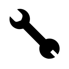 wrench simple glyph  vector flat icon