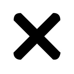 Obraz premium x vector flat icon