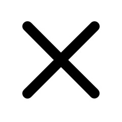 Obraz premium x glyph vector flat icon