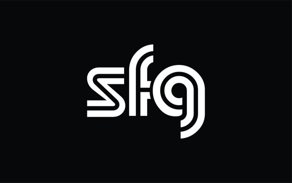 SFG Creative Unique Modern Letter Logo Design. Stylized logo featuring a unique letter design, presenting abstract minimalist aesthetics and modern appeal.