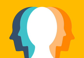 Dissociative identity disorder, mental health condition illustration