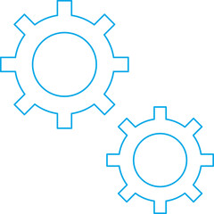 Gears single vector illustration icon