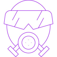 Gas Mask single vector illustration icon
