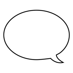 Outlines blank speech bubble, Doodle chat round box, Suitable for design element of communication label, Information chat bubble, Text message balloon template