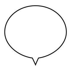 Suitable for design element of communication label, Outlines blank chat bubble, Information chat bubble, Text message balloon template