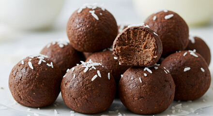 Delicious Gluten Free Dark Chocolate Coconut Truffles Ready To Eat