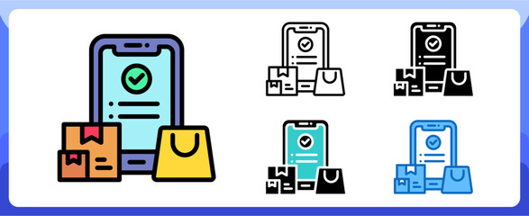 Product Listing Icon Commerce Multi Style Design Vector Concept