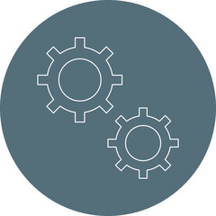 Gears single vector illustration icon