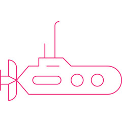 Submarine single vector illustration icon