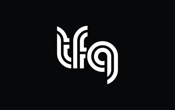 TFQ Creative Unique Modern Letter Logo Design. Stylized logo featuring a unique letter design, presenting abstract minimalist aesthetics and modern appeal.