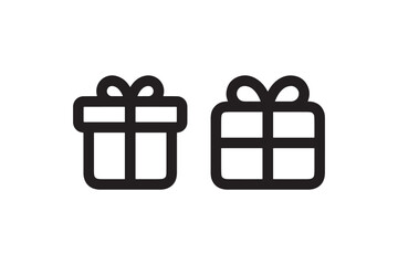 Gift box icon outline and solid style Vector