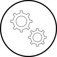 Gears single vector illustration icon