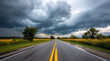 Fototapeta premium Stormy Road Ahead