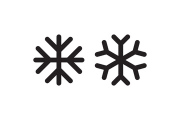 Snowflake icon set for winter and cold themes vector