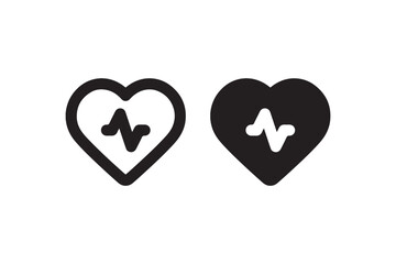 Heart pulse icons for health and fitness Vector