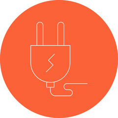 Plug single vector illustration icon