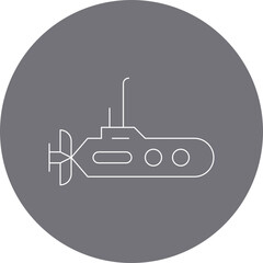 Submarine single vector illustration icon