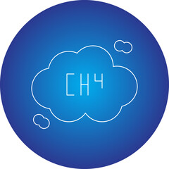 Methane single vector illustration icon