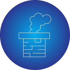 Chimneys single vector illustration icon