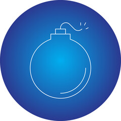Bomb single vector illustration icon