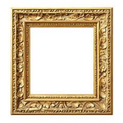Ornate gilded picture frame with intricate floral designs, perfect for displaying art