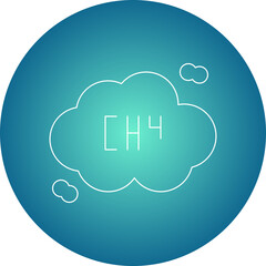 Methane single vector illustration icon