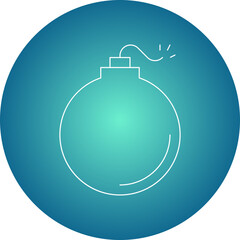 Bomb single vector illustration icon