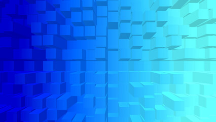 Dynamic 3D design showcasing abstract cubes extending outward, with gradient transitions for depth. Ideal for creative, modern, and visually engaging digital projects.