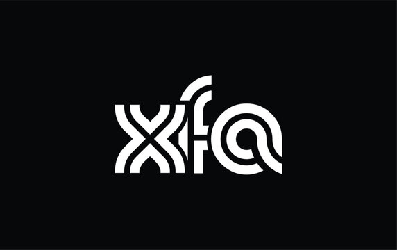 XFA Creative Unique Modern Letter Logo Design. Stylized logo featuring a unique letter design, presenting abstract minimalist aesthetics and modern appeal.