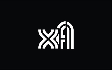 Obraz premium XFL Creative Unique Modern Letter Logo Design. Stylized logo featuring a unique letter design, presenting abstract minimalist aesthetics and modern appeal.