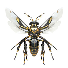 Wasp isolated on white background