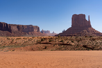 The majestic view of Monument Valley