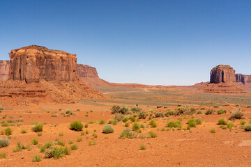 The majestic view of Monument Valley