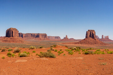 The majestic view of Monument Valley
