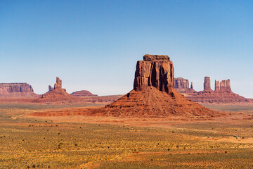 The majestic view of Monument Valley