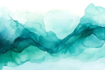Abstract watercolor background with rich teal tones