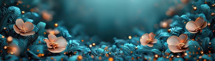 Flowers blooming in a lush green garden nature photography tranquil environment vibrant viewpoint