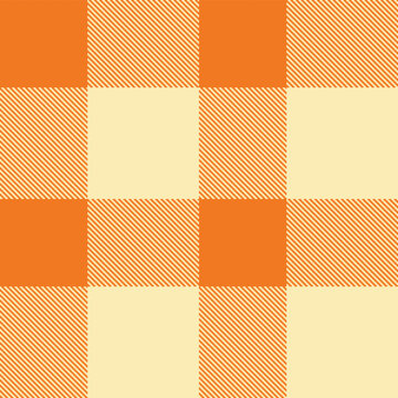 Smoky pumpkin orange Tartan patterns fabric texture. Elegant Pastel pale peach Seamless Tartan