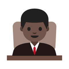 Judge isolated on white background Clipart Design