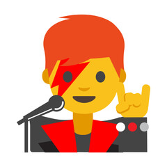 Musician isolated on white background Clipart Design